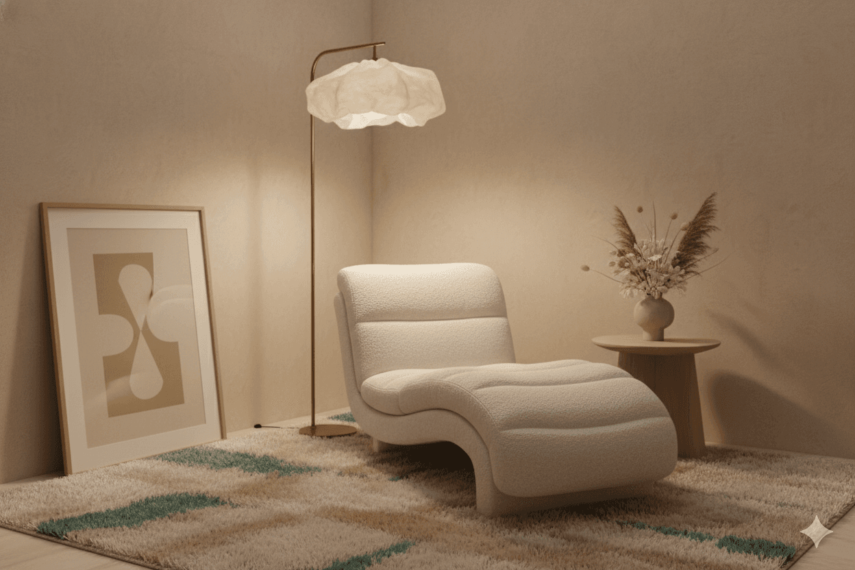 Ambient view of the WANAKA lounge with curved seating