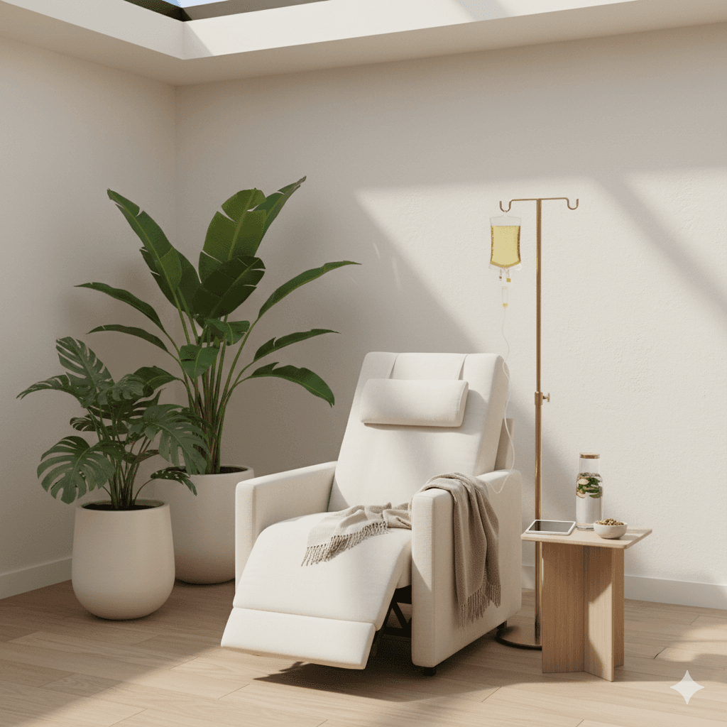 Boutique IV drip therapy lounge at WANAKA Sanctuary